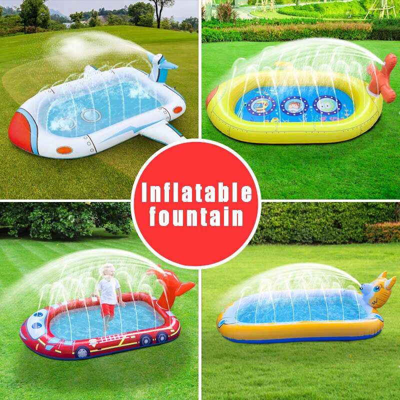 Inflatable Fun Water Playing Swim Pool Inflatable Pool Children&s Pool Water Water Spray Mat Outdoor Swimming Pools for Cottages